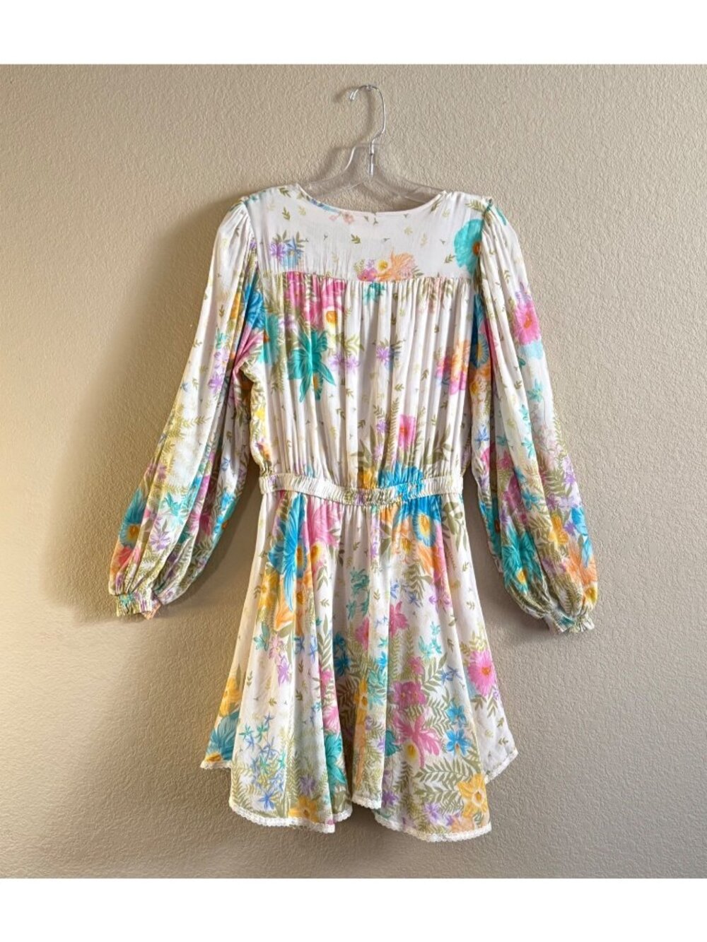 SPELL Women's Lei Lei Frill Lightweight Floral Mini Dress Bohemian - Picture 9 of 15